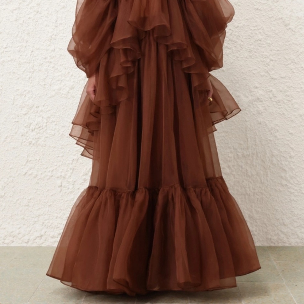 Zimmermann Tranquility Gathered Maxi Skirt NWT
